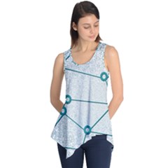 Network Social Abstract Sleeveless Tunic by Nexatart