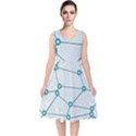 Network Social Abstract V-Neck Midi Sleeveless Dress  View1