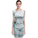 Network Social Abstract Classic Sleeveless Midi Dress View1