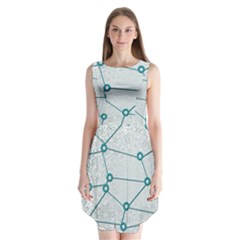 Network Social Abstract Sleeveless Chiffon Dress   by Nexatart