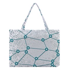 Network Social Abstract Medium Tote Bag by Nexatart