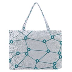 Network Social Abstract Zipper Medium Tote Bag by Nexatart