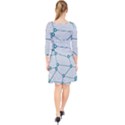 Network Social Abstract Quarter Sleeve Front Wrap Dress View2