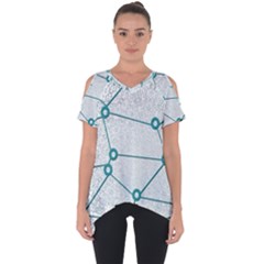 Network Social Abstract Cut Out Side Drop Tee by Nexatart