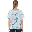 Network Social Abstract V-Neck Dolman Drape Top View2