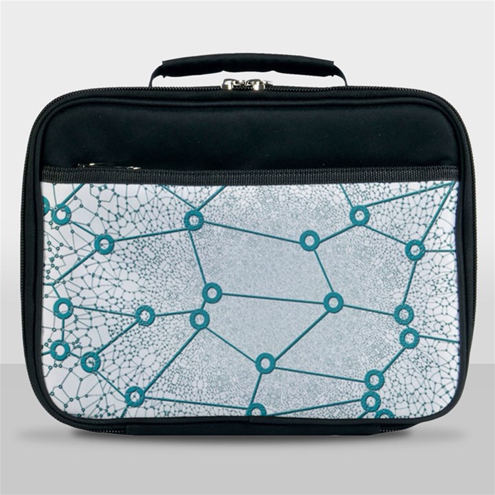 Network Social Abstract Lunch Bag