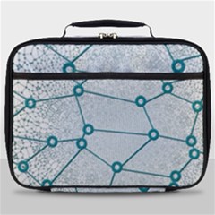 Network Social Abstract Full Print Lunch Bag by Nexatart