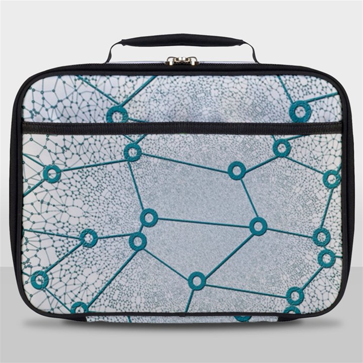 Network Social Abstract Full Print Lunch Bag