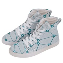 Network Social Abstract Women s Hi-top Skate Sneakers by Nexatart