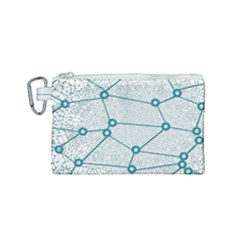 Network Social Abstract Canvas Cosmetic Bag (small) by Nexatart