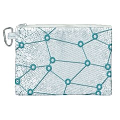 Network Social Abstract Canvas Cosmetic Bag (xl) by Nexatart