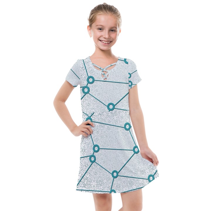 Network Social Abstract Kids  Cross Web Dress