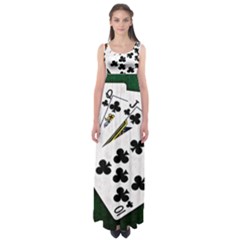 Poker Hands   Royal Flush Clubs Empire Waist Maxi Dress by FunnyCow