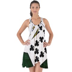 Poker Hands   Royal Flush Clubs Show Some Back Chiffon Dress by FunnyCow