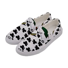 Poker Hands   Royal Flush Clubs Women s Canvas Slip Ons by FunnyCow