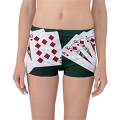 Poker Hands   Royal Flush Diamonds Boyleg Bikini Bottoms by FunnyCow