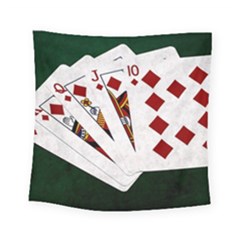 Poker Hands   Royal Flush Diamonds Square Tapestry (small) by FunnyCow