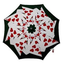 Poker Hands   Royal Flush Hearts Hook Handle Umbrellas (small) by FunnyCow