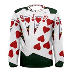 Poker Hands   Royal Flush Hearts Men s Long Sleeve Tee by FunnyCow