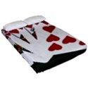 Poker Hands   Royal Flush Hearts Fitted Sheet (Queen Size) View2