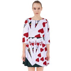 Poker Hands   Royal Flush Hearts Smock Dress by FunnyCow