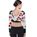 Poker Hands   Royal Flush Hearts Velvet Crop Top View2