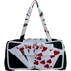 Poker Hands   Royal Flush Hearts Multi Function Bag	