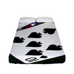 Poker Hands   Royal Flush Spades Fitted Sheet (full/ Double Size) by FunnyCow