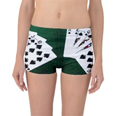 Poker Hands   Royal Flush Spades Boyleg Bikini Bottoms by FunnyCow