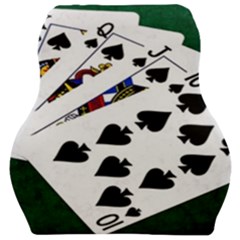 Poker Hands   Royal Flush Spades Car Seat Velour Cushion  by FunnyCow