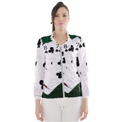 Poker Hands   Straight Flush Clubs Windbreaker (women)