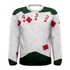 Poker Hands   Straight Flush Diamonds Men s Long Sleeve Tee by FunnyCow