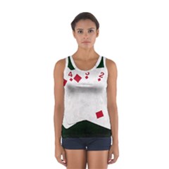 Poker Hands   Straight Flush Diamonds Sport Tank Top  by FunnyCow