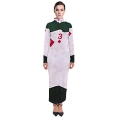 Poker Hands   Straight Flush Diamonds Turtleneck Maxi Dress by FunnyCow