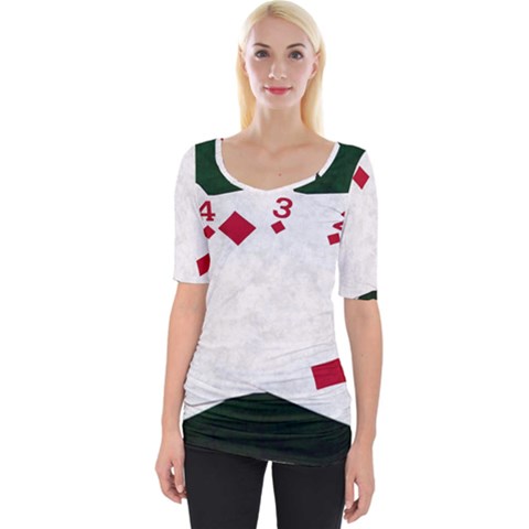 Poker Hands   Straight Flush Diamonds Wide Neckline Tee by FunnyCow