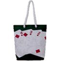 Poker Hands   Straight Flush Diamonds Full Print Rope Handle Tote (Small) View1