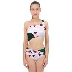 Poker Hands Straight Flush Hearts Spliced Up Two Piece Swimsuit by FunnyCow