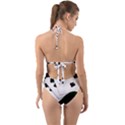 Poker Hands Straight Flush Spades Halter Cut-Out One Piece Swimsuit View2