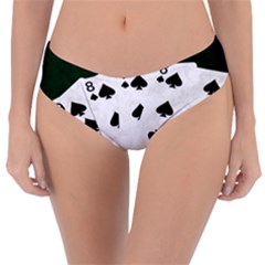 Poker Hands Straight Flush Spades Reversible Classic Bikini Bottoms by FunnyCow