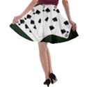 Poker Hands Straight Flush Spades A-line Skater Skirt View2