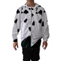 Poker Hands Straight Flush Spades Hooded Windbreaker (Kids) View1