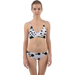 Poker Hands Straight Flush Spades Wrap Around Bikini Set by FunnyCow