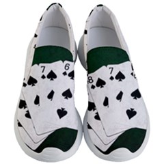 Poker Hands Straight Flush Spades Women s Lightweight Slip Ons by FunnyCow