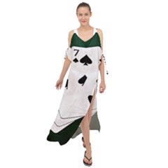 Poker Hands Straight Flush Spades Maxi Chiffon Cover Up Dress by FunnyCow