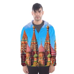 Moscow Kremlin And St  Basil Cathedral Hooded Windbreaker (men) by FunnyCow