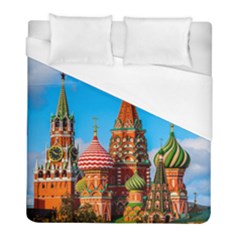 Moscow Kremlin And St  Basil Cathedral Duvet Cover (full/ Double Size) by FunnyCow