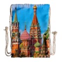 Moscow Kremlin and St. Basil Cathedral Drawstring Bag (Large) View2