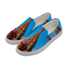 Moscow Kremlin And St  Basil Cathedral Women s Canvas Slip Ons by FunnyCow