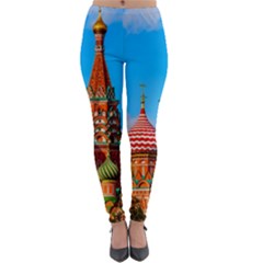 Moscow Kremlin And St  Basil Cathedral Lightweight Velour Leggings by FunnyCow