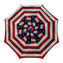 American Usa Flag Golf Umbrellas by FunnyCow